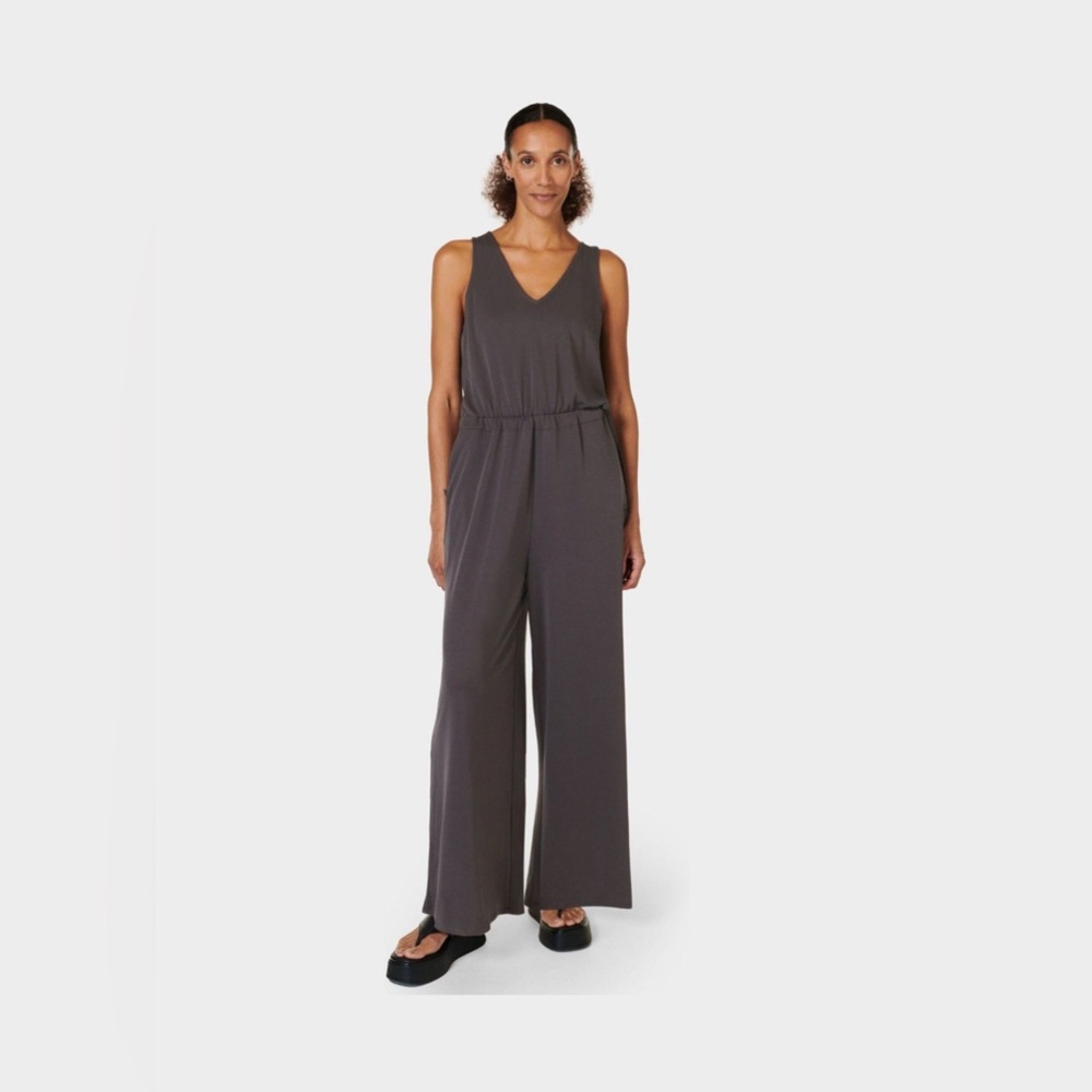 Sweaty Betty Cruise Wide Leg Sleeveless Jumpsuit Falu Red - Picture 3 of 14